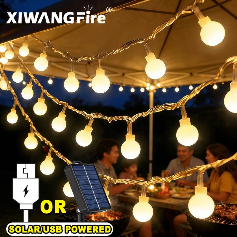 Solar Lamp - Guirlandes lumineuses solaires/USB/batterie de 3 à