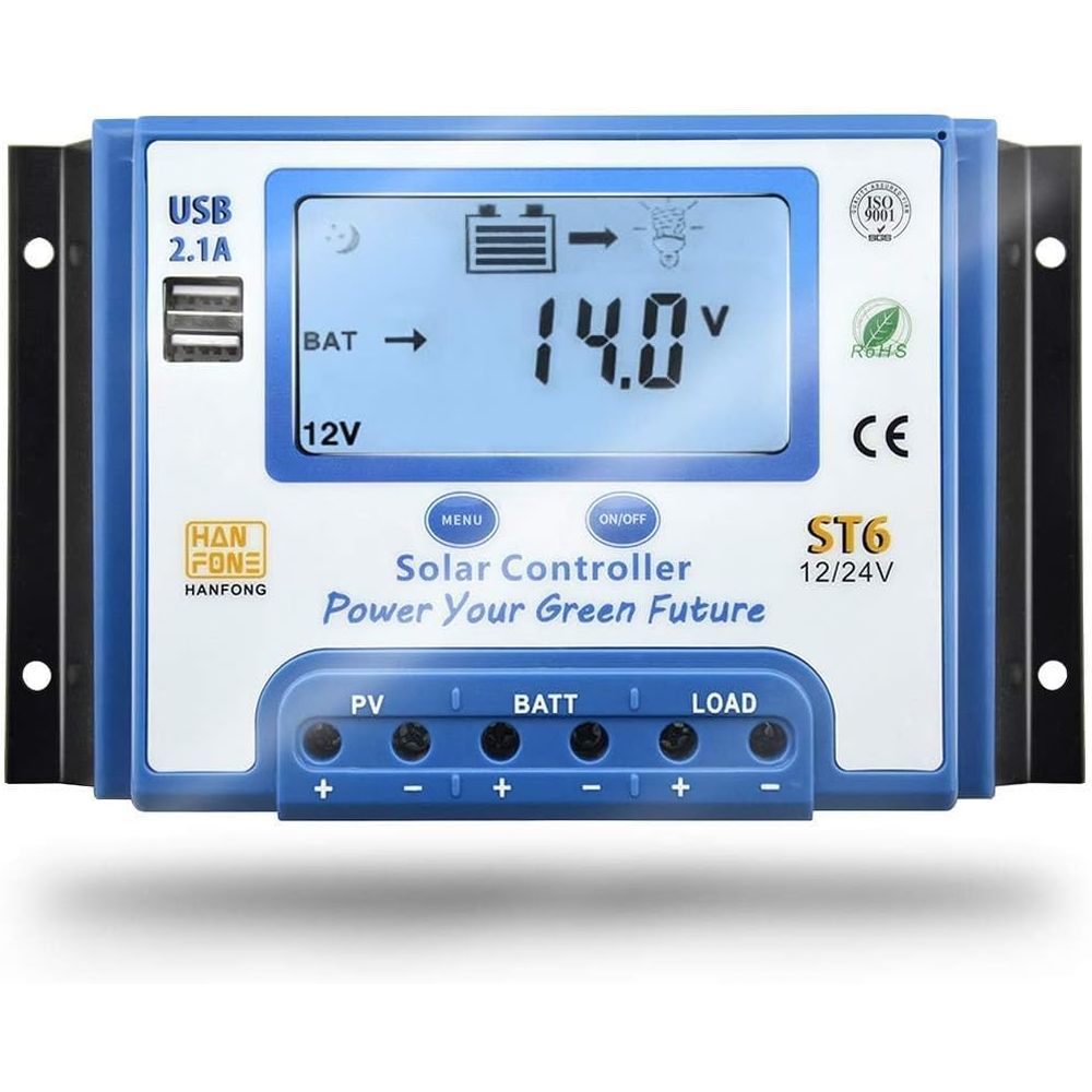 Charge Controller Solar - Contrôleur de charge solaire 60A 12V/24V