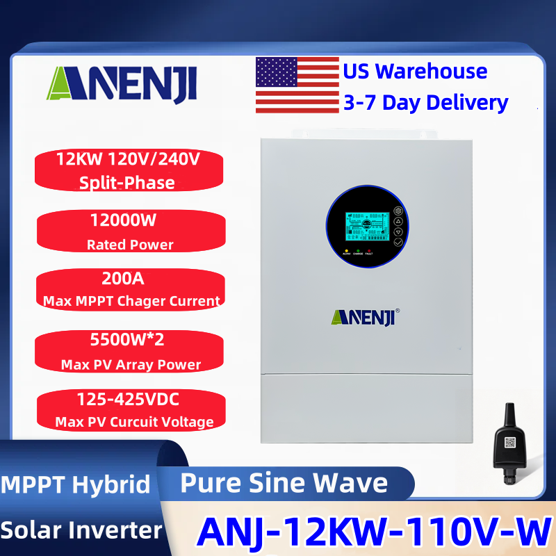 Charge Controller Solar - ANENJI, onduleur solaire hybride à onde